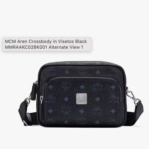 MCM AREN CROSSBODY IN VISETOS Black Logo *No Strap*